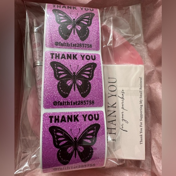 50 ct. Custom 2β Square Thank You, QR Code, FRAGILE Stickers OR LOGO - Picture 11 of 16